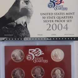 2004  United States Mint Silver Proof Quarters Set