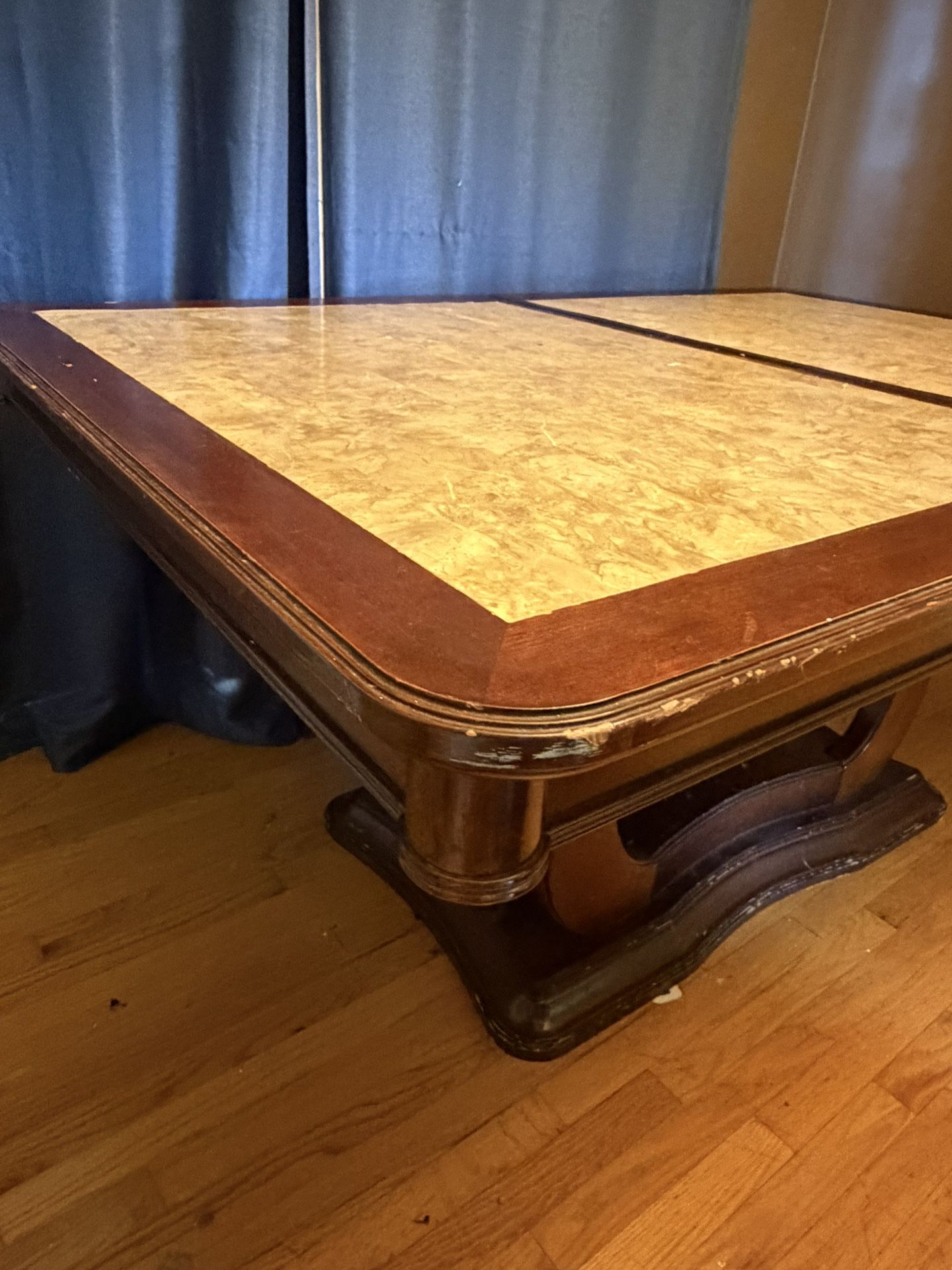 Wood And Marble Dining Table