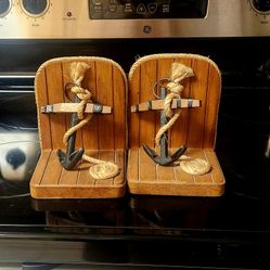 X2 Vintage Anchor Book Ends 