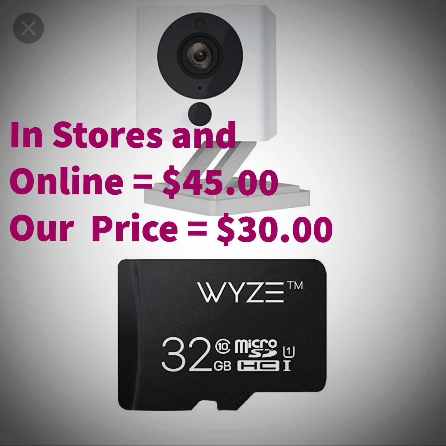 Wyze Cam V2 1080p Indoor Smart Home Camera with Wyze 32GB microSD Card