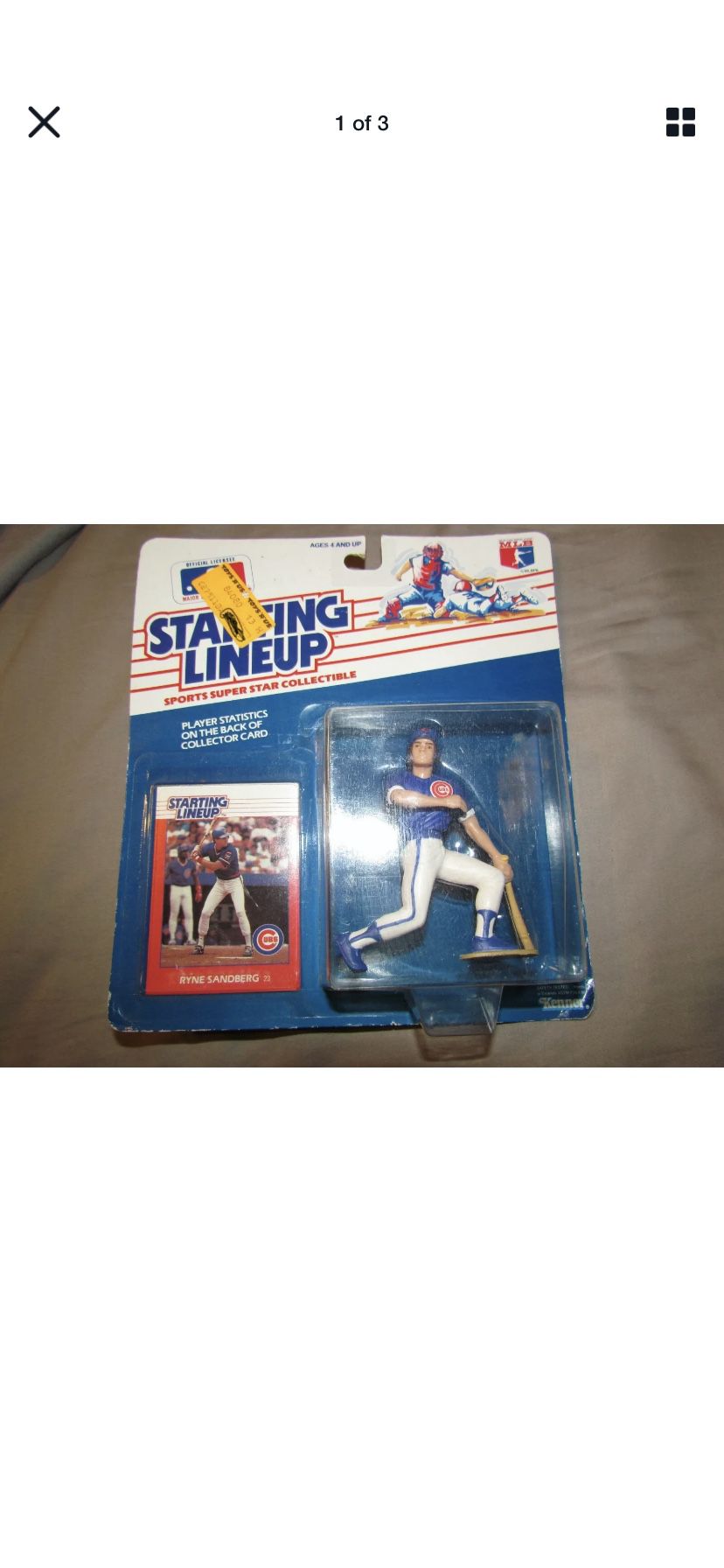 Vintage 1988 Ryne Sandberg Starting Lineup Figure and Baseball Card !!