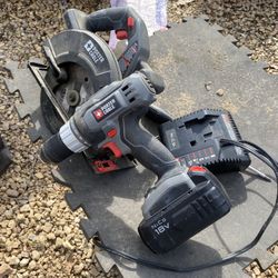 drill  and saw in good condition 
