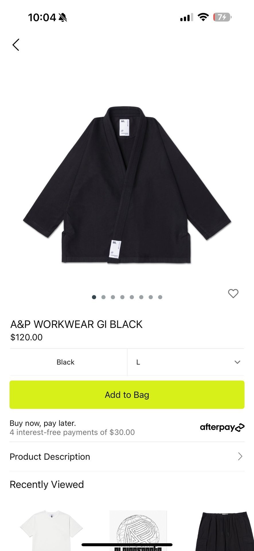 Jiu Jitsu Gi A&P Workwear Gi Black