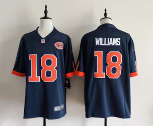 Chicago Bears #18 Caleb Williams Navy Rivalries F.U.S.E. Limited Stitched Football Jersey