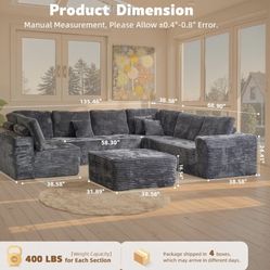 Large Sectional Couch With Ottoman 