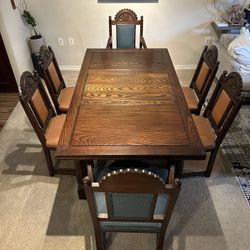 Jacobean Antique Dining Table and Chairs