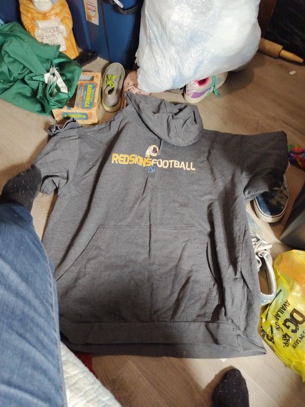 Sweatshirt Hoodie Man's Washington Redskin Football Hooded Size 3X C Descriptions