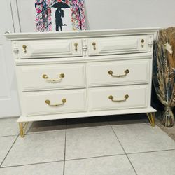 Wood Dresser and Chest 