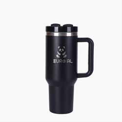 Black 40oz water bottle with straw tumbler with lid and spill proof tumbler NEW