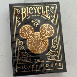 Mickey Mouse Black & Gold Bicycle Deck (sealed)