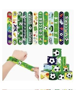 24pcs Soccer Slap On Wrist Bracelets Party Favors