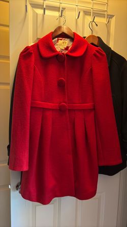Red vintage peacoat