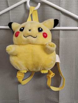 Vintage 90s Pokemon Fat Pikachu Plush Backpack by Pyramid Collectible Bag