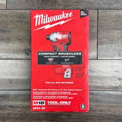 Milwaukee 3650-20 M18 Brushless 1/4” Compact Impact Drill Driver