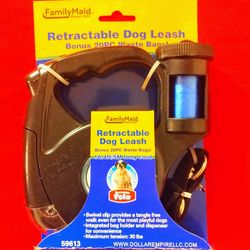 NEW Retractable Dog Leash With 20PC Waste Bags