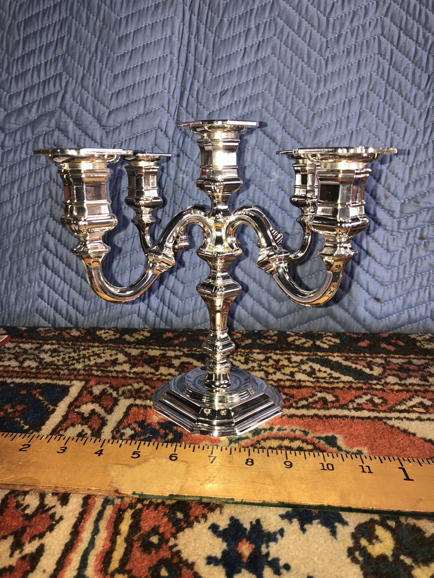 Vintage Silver Plate Candelabra 