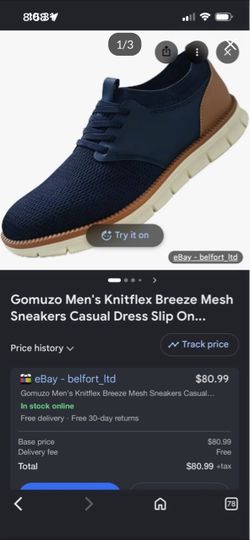 Gomuzo Men’s Knitflex Breeze Mesh Sneakers Casual Dress Slip On