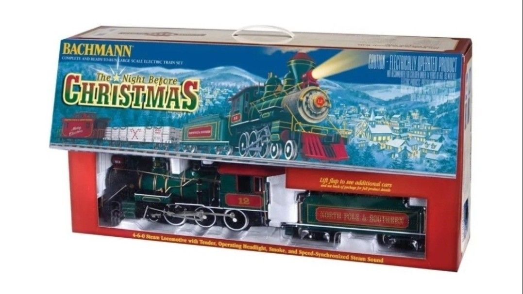 Bachmann Trains - Night Before Christmas Ready To Run Electric Train Set - Large "G" Scale