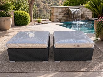 New 2pc set Oversize outdoor patio furniture ottomans
