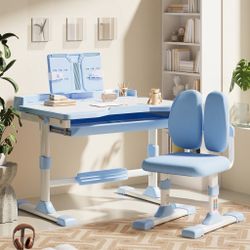 Kids Adjustable Study Desk and Chair Set