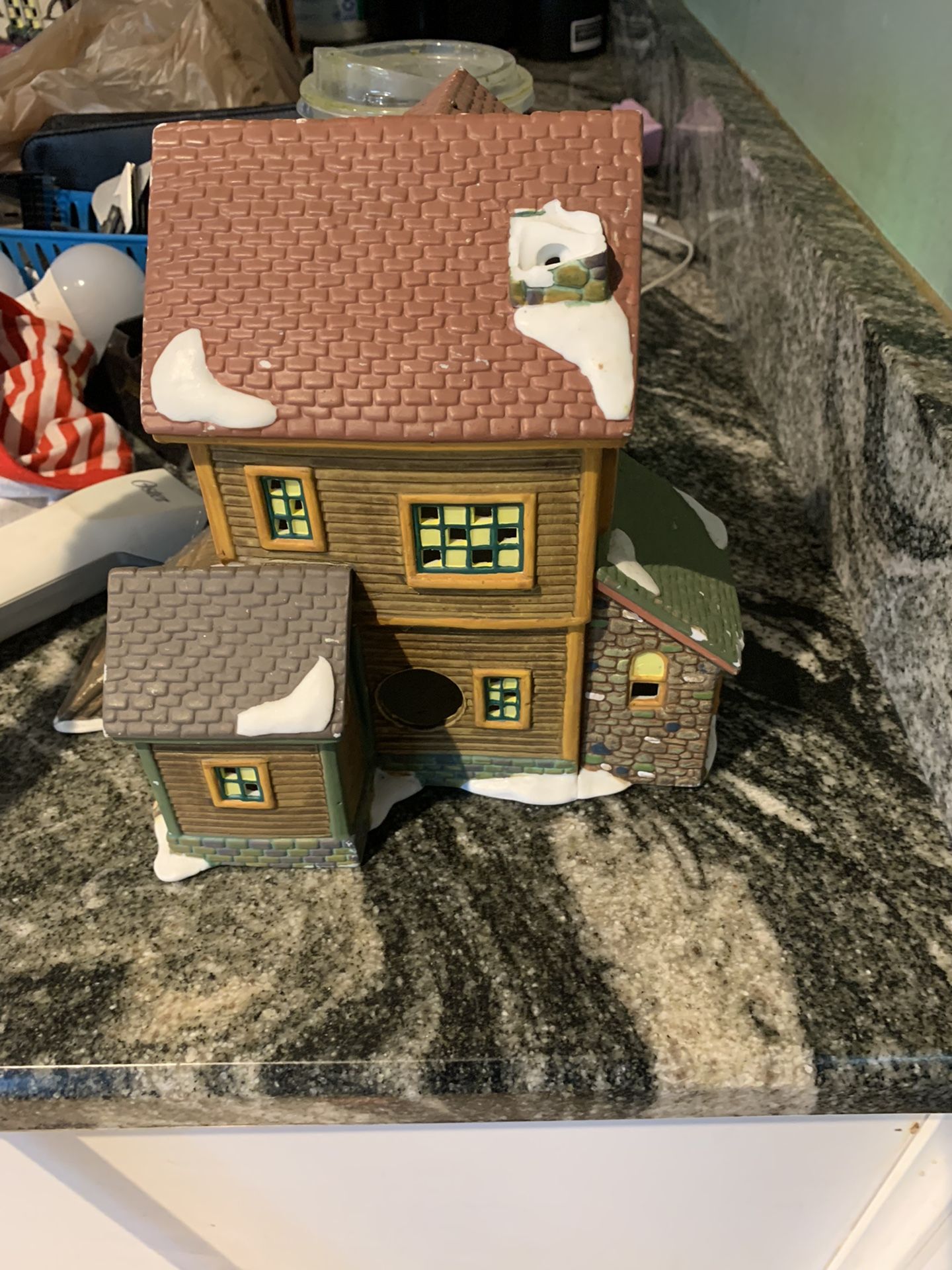 Very old collectible antique Christmas houses