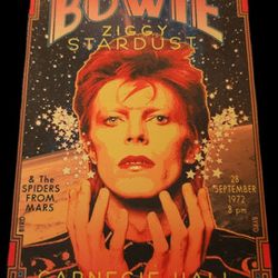 David Bowie Ziggy Stardust Metal Poster Print 