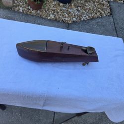 1930's Mengal Plaything Mahogany Boat