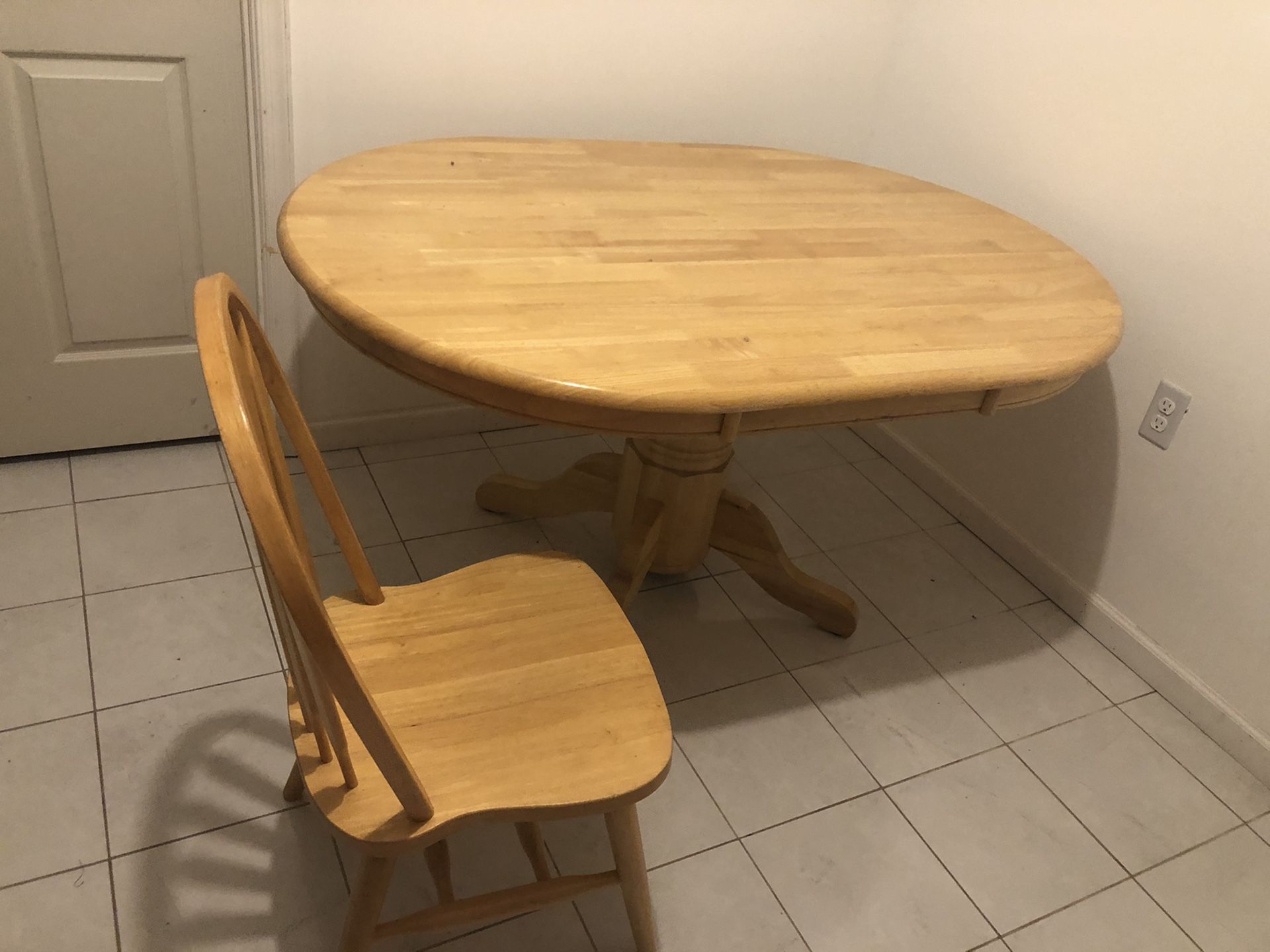 Dining table and 4 chairs for $180