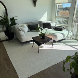 Off-white Woven Jute Rug