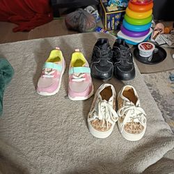 Girls Sneakers Three Pairs $5 Each Size 8