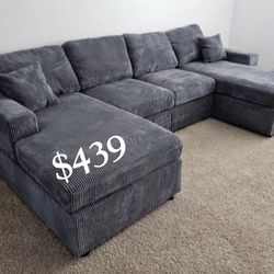 ‼️on Sale $439 No Tax ‼️sectional Sofa W/ Double Chaise 