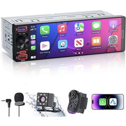 6.9“Single Din Radio Car Stereo with Apple CarPlay & Android Auto