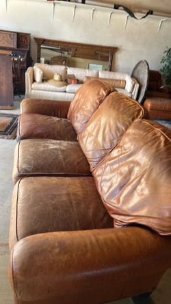 Comfortable leather couch