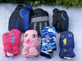 Snow gloves mittens for baby’s , kids, women, men $6 each pair
