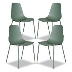 Poly & Bark Set of Four Pistachio Green Chairs - NEW in Box