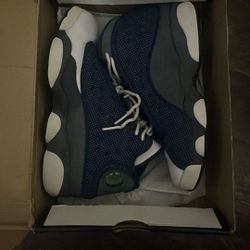 Navy/University Blue/Flint Grey Jordan 13 size 6.5y