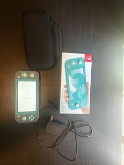Nintendo Switch Lite Blue Bundle | Original Box, Charger & Travel Case