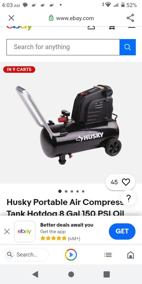 8 Gallon Husky Air Compressor (Used)