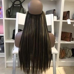 26” Fish line band halo hair extension