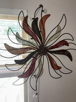 Metal Hanging Flower Decoration