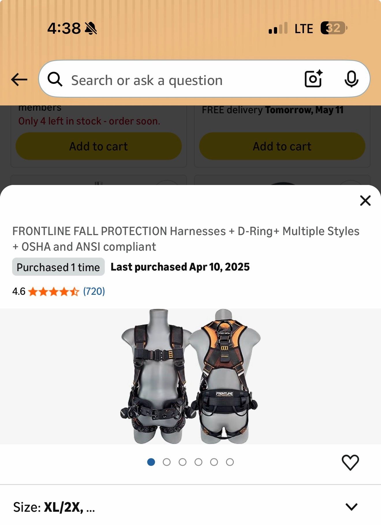 5 point safety harness and lanyard