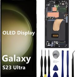 OLED for Samsung Galaxy S23 Ultra Screen Replacement S23ultra 5G S918U S918B/DS S918U1 S918W S918E LCD Display Touch Screen Digitizer Assembly Support