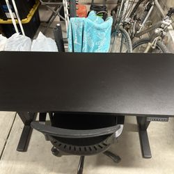Electric Adjustable Desk And Office Chair
