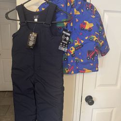 Toddler Snow Bib and 3 in One Jacket Size 4T