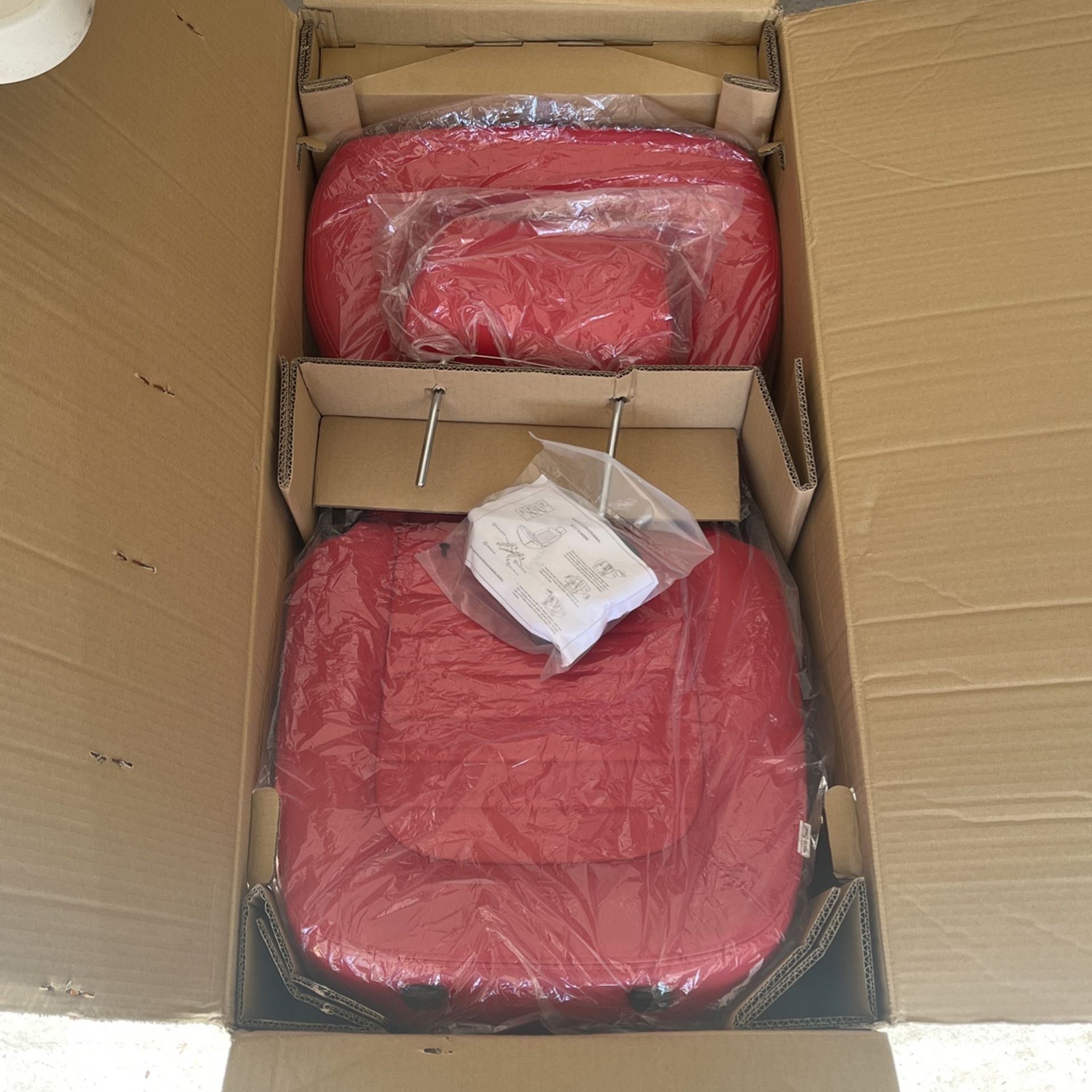 Brand New 1967 Mustang Red Vinyl Seats By Procar/scat