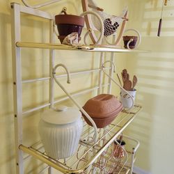 Vintage rack metal shelves
