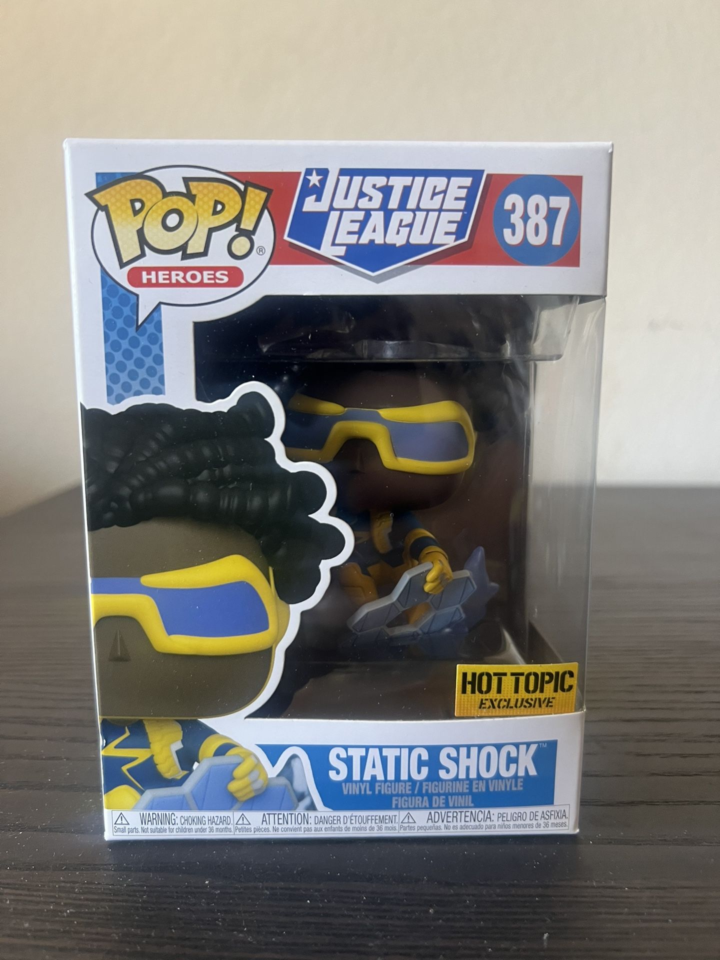 VAULTED EXCLUSIVE Static Shock Funko Pop #387 Justice League DC Comics Heroes