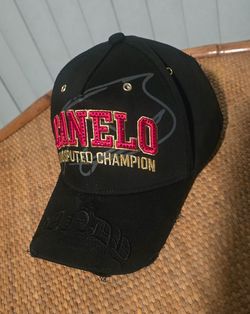 Canelo Saul Alvarez Undisputed Champion Black Red Gold Boxing Cap