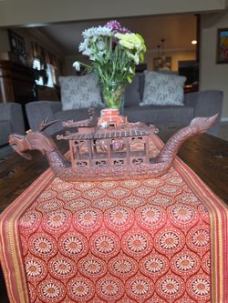 Vintage Dragon Boat Wood