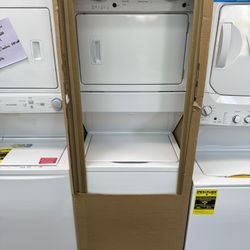Brand new Whirlpool White Laundry Center with 3.5 cu. ft. Washer and 5.9 cu. ft. Electric Dryer with 9 Wash cycles and AUTODRY
